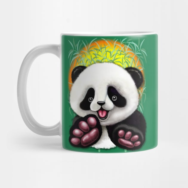 Panda Baby Bear Cute and Happy by BluedarkArt